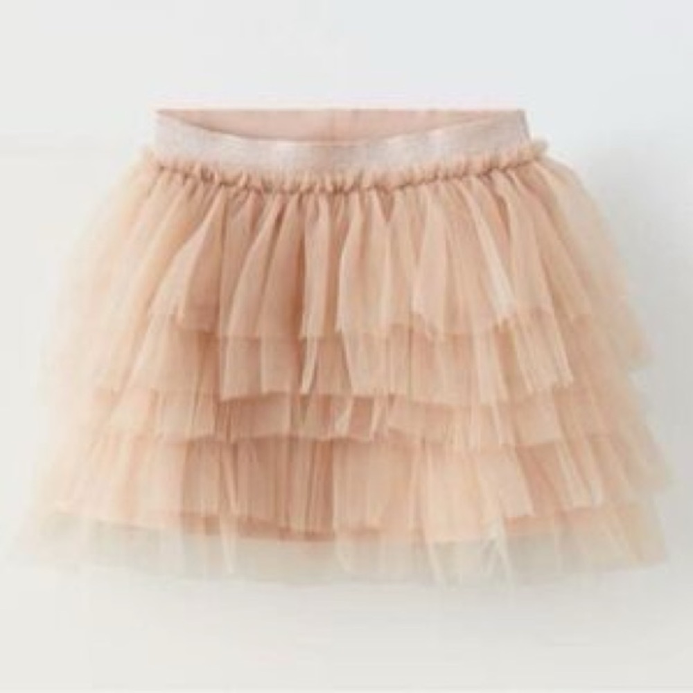 Zara Blush Pink Girls Tulle Skirt. Size 13-14